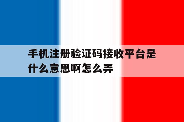 手机注册验证码接收平台是什么意思啊怎么弄 手机注册验证码接收平台是什么意思啊怎么弄