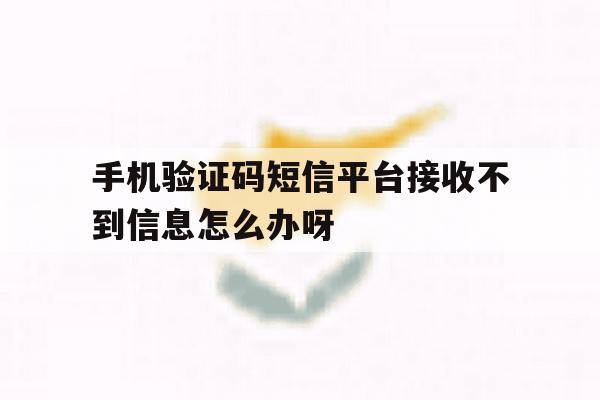 手机验证码短信平台接收不到信息怎么办呀的简单介绍 手机验证码短信平台接收不到信息怎么办呀的简单介绍