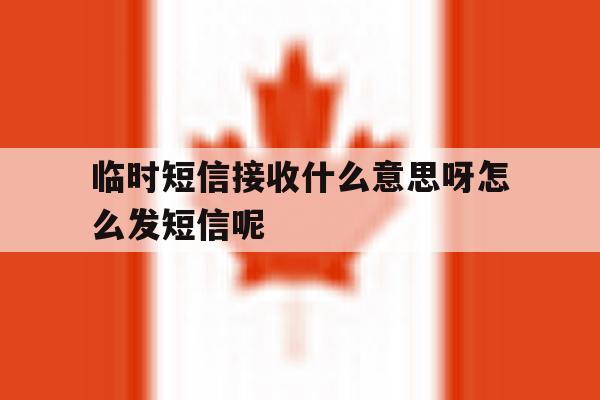 临时短信接收什么意思呀怎么发短信呢的简单介绍 临时短信接收什么意思呀怎么发短信呢的简单介绍