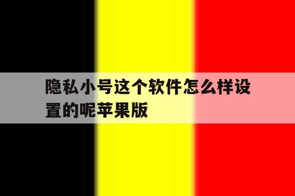 隐私小号这个软件怎么样设置的呢苹果版的简单介绍 隐私小号这个软件怎么样设置的呢苹果版的简单介绍