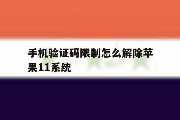 关于手机验证码限制怎么解除苹果11系统的信息 关于手机验证码限制怎么解除苹果11系统的信息