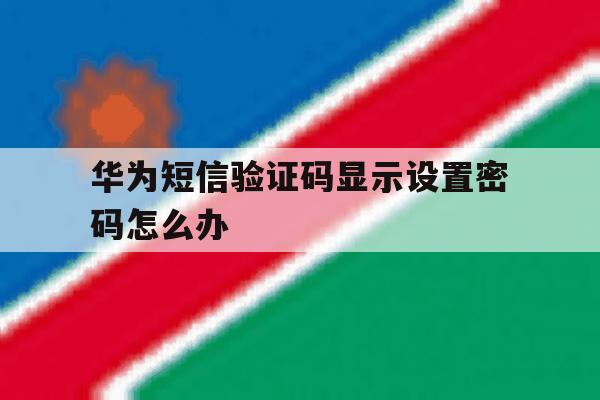 华为短信验证码显示设置密码怎么办 华为短信验证码显示设置密码怎么办