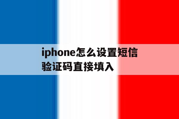 iphone怎么设置短信验证码直接填入 iphone怎么设置短信验证码直接填入