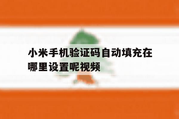 小米手机验证码自动填充在哪里设置呢视频 小米手机验证码自动填充在哪里设置呢视频