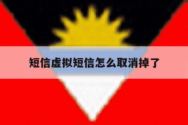 短信虚拟短信怎么取消掉了 短信虚拟短信怎么取消掉了