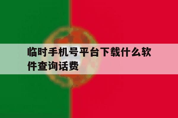 临时手机号平台下载什么软件查询话费 临时手机号平台下载什么软件查询话费