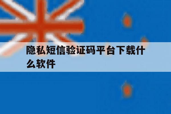 隐私短信验证码平台下载什么软件 隐私短信验证码平台下载什么软件