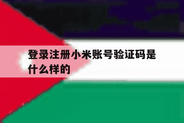 登录注册小米账号验证码是什么样的