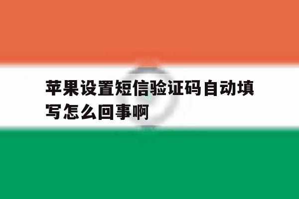 苹果设置短信验证码自动填写怎么回事啊 苹果设置短信验证码自动填写怎么回事啊