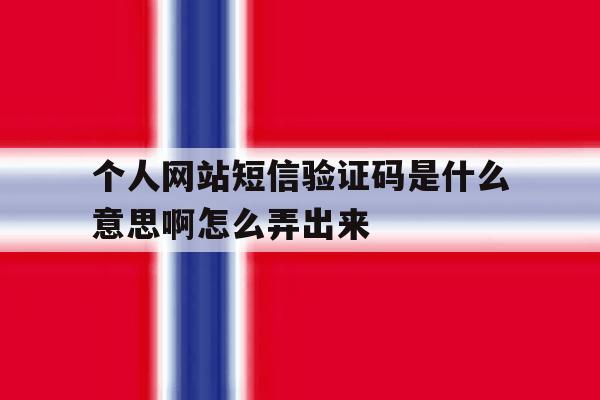 个人网站短信验证码是什么意思啊怎么弄出来 个人网站短信验证码是什么意思啊怎么弄出来