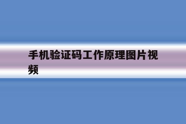 手机验证码工作原理图片视频 手机验证码工作原理图片视频