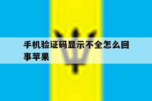 手机验证码显示不全怎么回事苹果 手机验证码显示不全怎么回事苹果