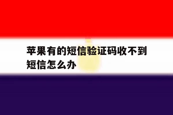 苹果有的短信验证码收不到短信怎么办 苹果有的短信验证码收不到短信怎么办