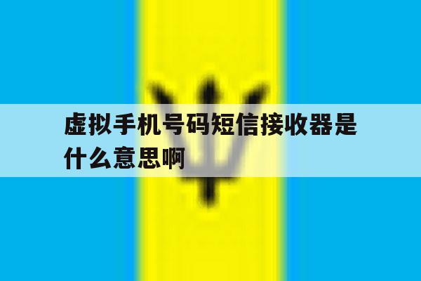 虚拟手机号码短信接收器是什么意思啊 虚拟手机号码短信接收器是什么意思啊