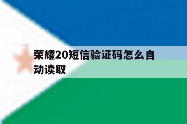 荣耀20短信验证码怎么自动读取 荣耀20短信验证码怎么自动读取