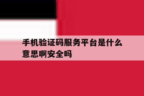 关于手机验证码服务平台是什么意思啊安全吗的信息 关于手机验证码服务平台是什么意思啊安全吗的信息