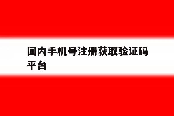 国内手机号注册获取验证码平台 国内手机号注册获取验证码平台