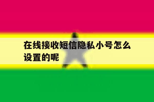 在线接收短信隐私小号怎么设置的呢 在线接收短信隐私小号怎么设置的呢